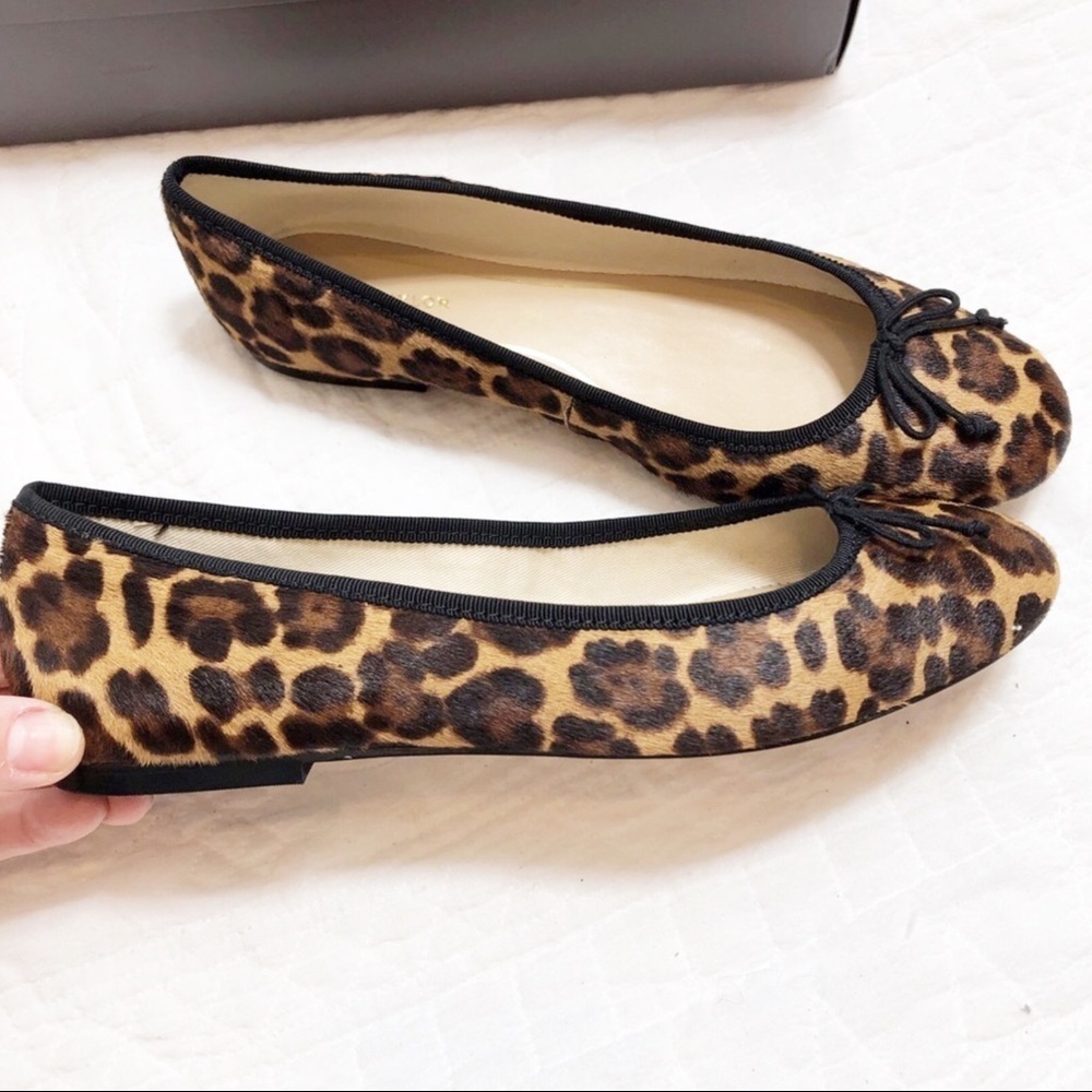 🔥 Ann Taylor animal print calf hair ballet flat sz6.5 NIB